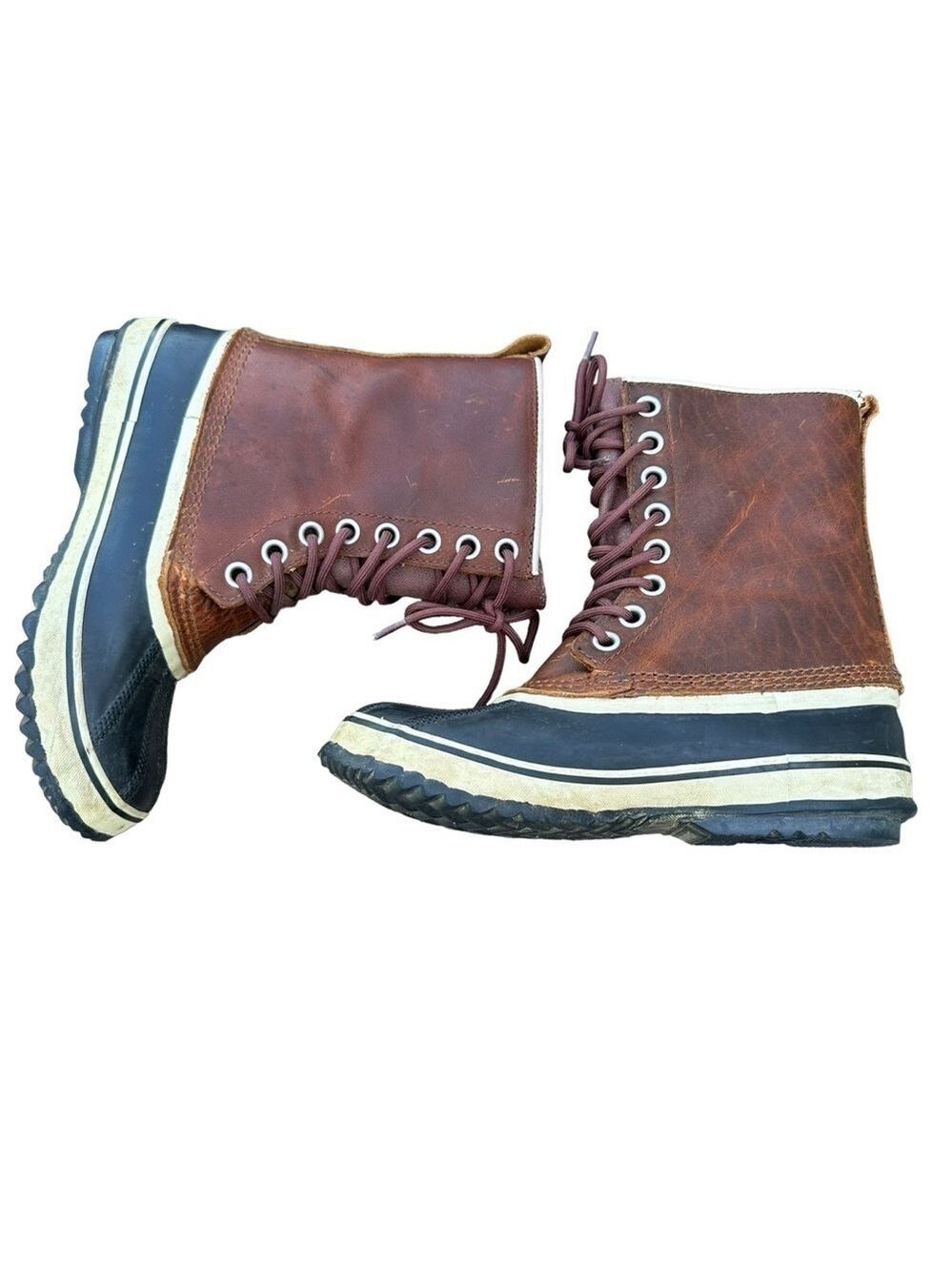 Sorel 1964 Premium Brown Leather Waterproof Duck Boots Women’s Size 8 - Picture 5 of 14